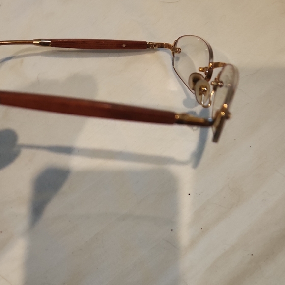 Gold & Wood Rimless Eyeglasses main image 5